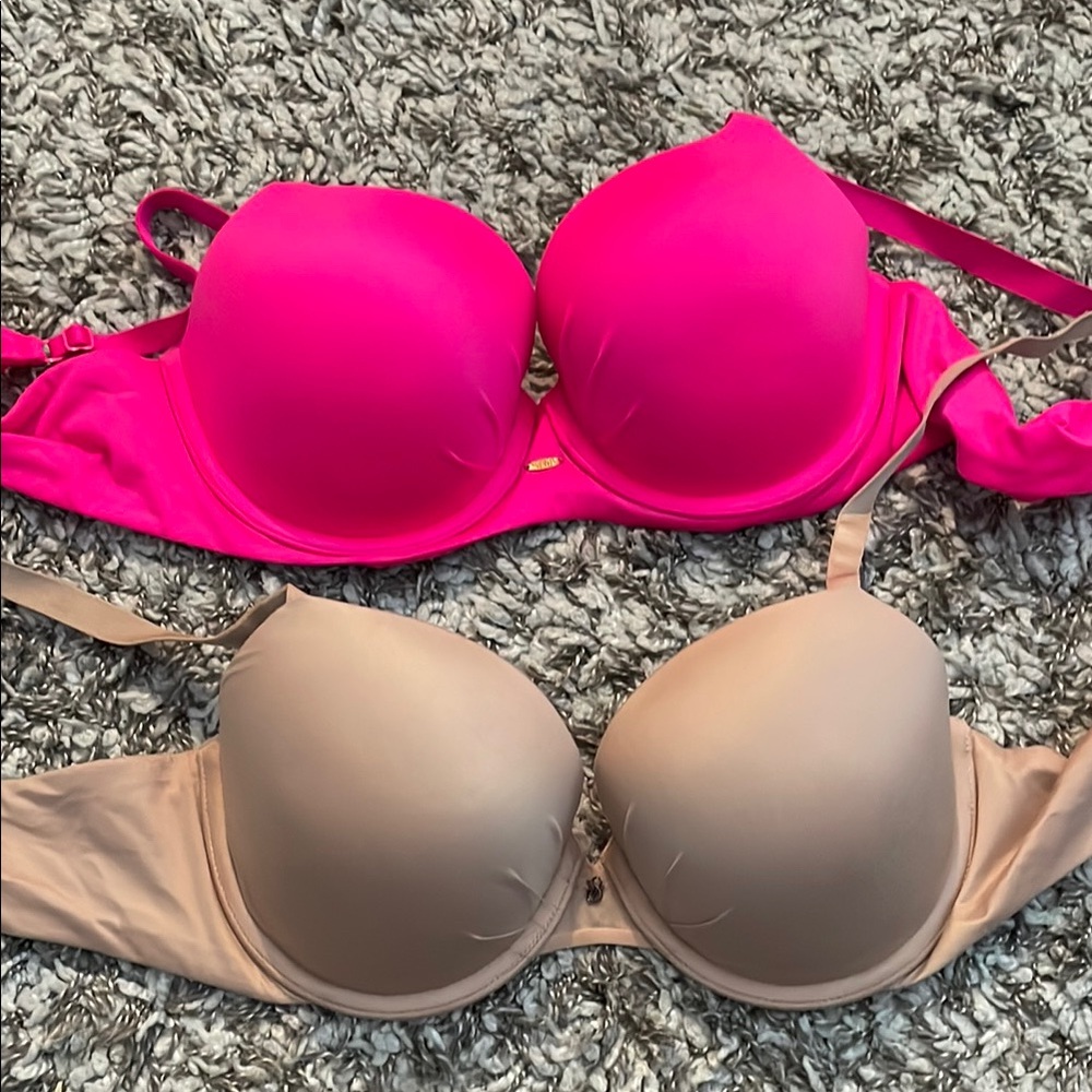 Victoria’s Secret Demi Pink and Tan Women's Bras